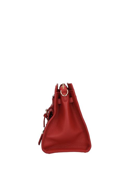 ROCK POKET MED. bag in leather and studs LA CARRIE | 142P-TZ-141-TBLROSSO